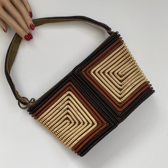 Vintage Handbags - Vintage 40's Telephone Cord Novelty Handbag Purse